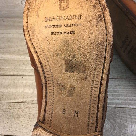 Rare Magnanni Hand Sewn TwoTone Brown Penny Loafer main image 4